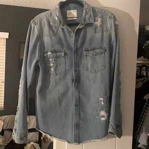 Relaxed Fit Jean Shirt